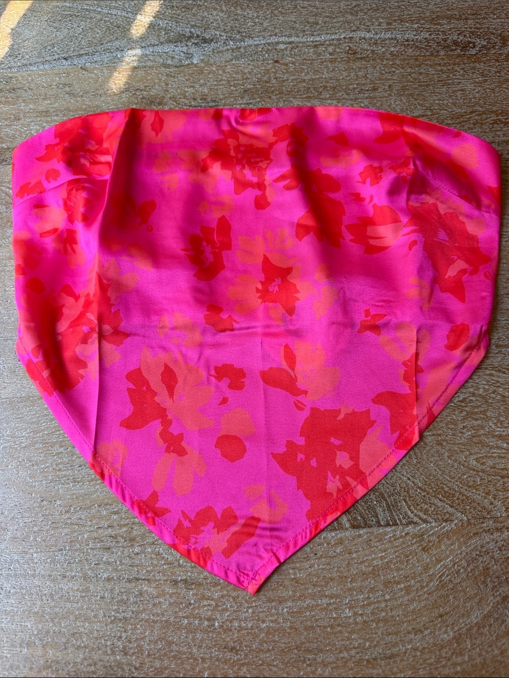 NWT Needii Pink & Red Floral Tube Top M